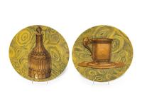 A Pair of Piero Fornasetti Stoviglie Porcelain Plates