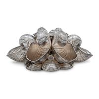 A Buccellati Silver Nautilus Shell Centerpiece