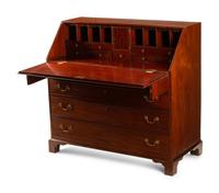 A George III Style Mahogany Slant Front Desk — 19TH/20TH CENTURY