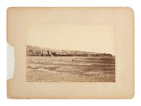 Western Americana -- Washington [WATKINS, Carleton (1829-1916), photographer, attrib.]. View of Tacoma from Puget Sound, Washington Territory. Ca 1882.