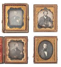 [EARLY PHOTOGRAPHY]. 23 sixth plate daguerreotypes of bearded gentlemen.