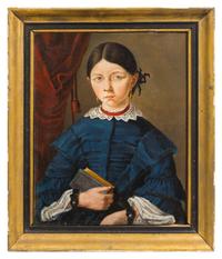 Artist Unknown, (American, 19th Century), Portraits of Sisters (a pair of works)