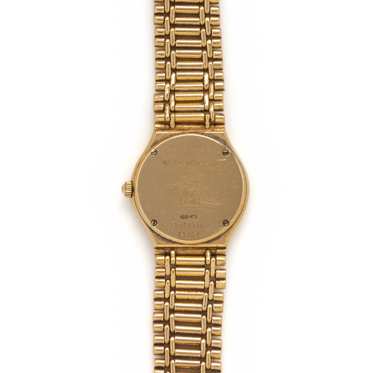 JUVENIA, 18K YELLOW GOLD AND DIAMOND WATCH