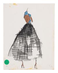 Two Alber Elbaz for Geoffrey Beene Fashion Illustrations, c.1991