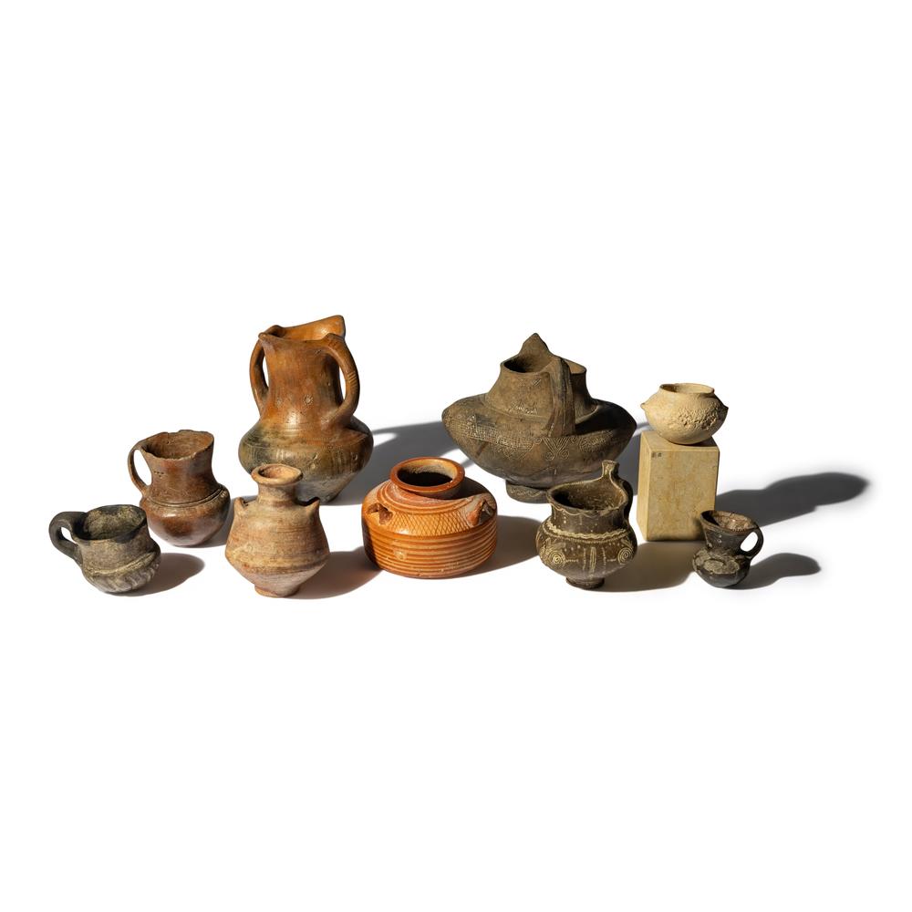 Nine Near Eastern, European Bronze Age, and Greek Terracotta and Stone Vessels