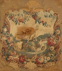A Louis XVI Style Giltwood Fire Screen with Tapestry Panel