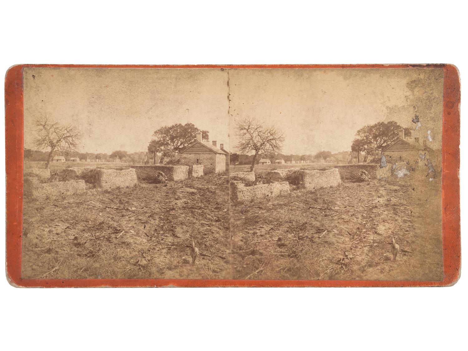 [SLAVERY & ABOLITION]. UPTON & BOLLES, photographers. Ruins of Slave Quarters, Ft. George [Florida]. Jacksonville, FL: ca 1870s.