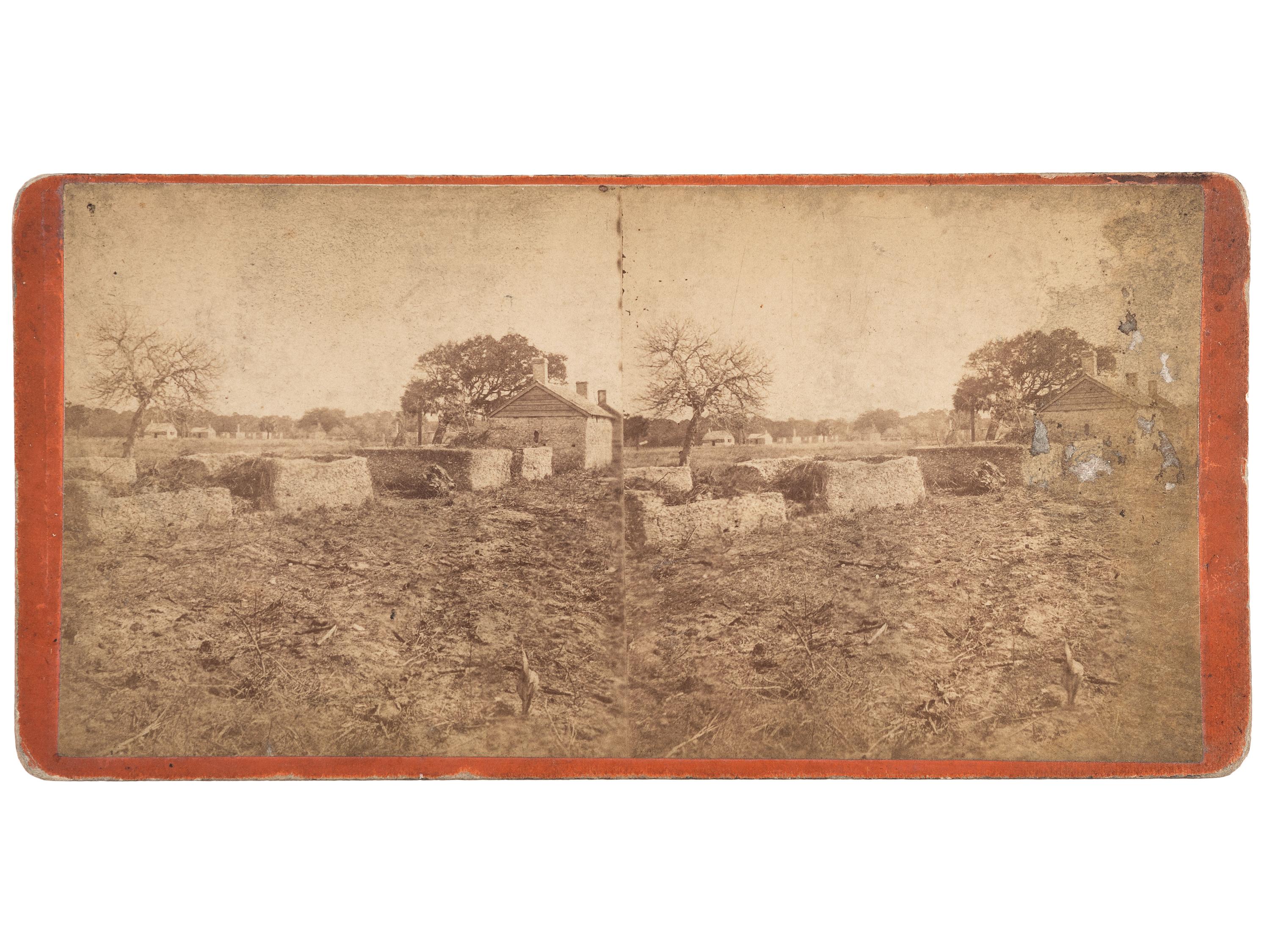 [SLAVERY & ABOLITION]. UPTON & BOLLES, photographers. Ruins of Slave Quarters, Ft. George [Florida]. Jacksonville, FL: ca 1870s.