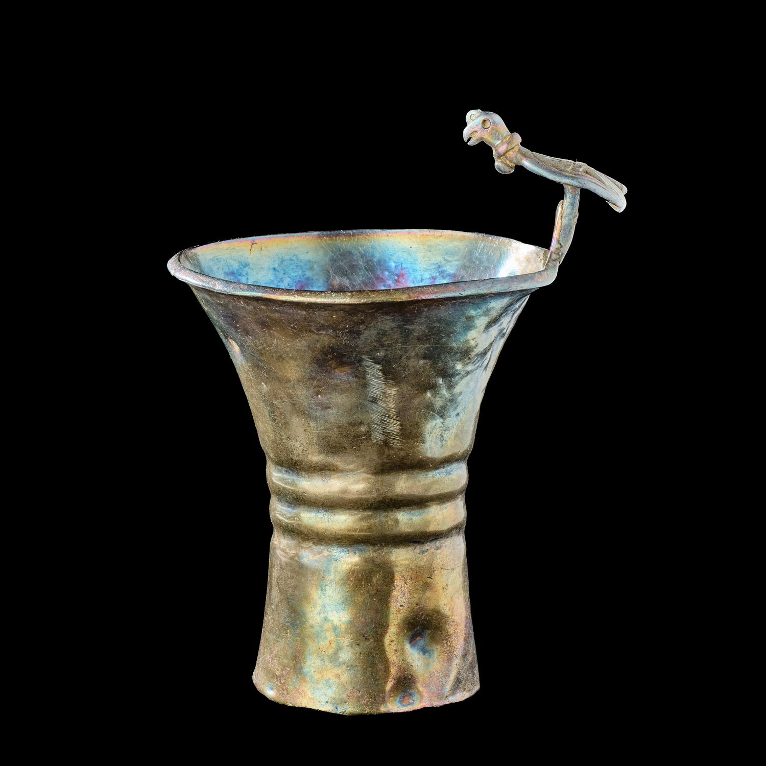 A Chimu or Inca Silver Vessel