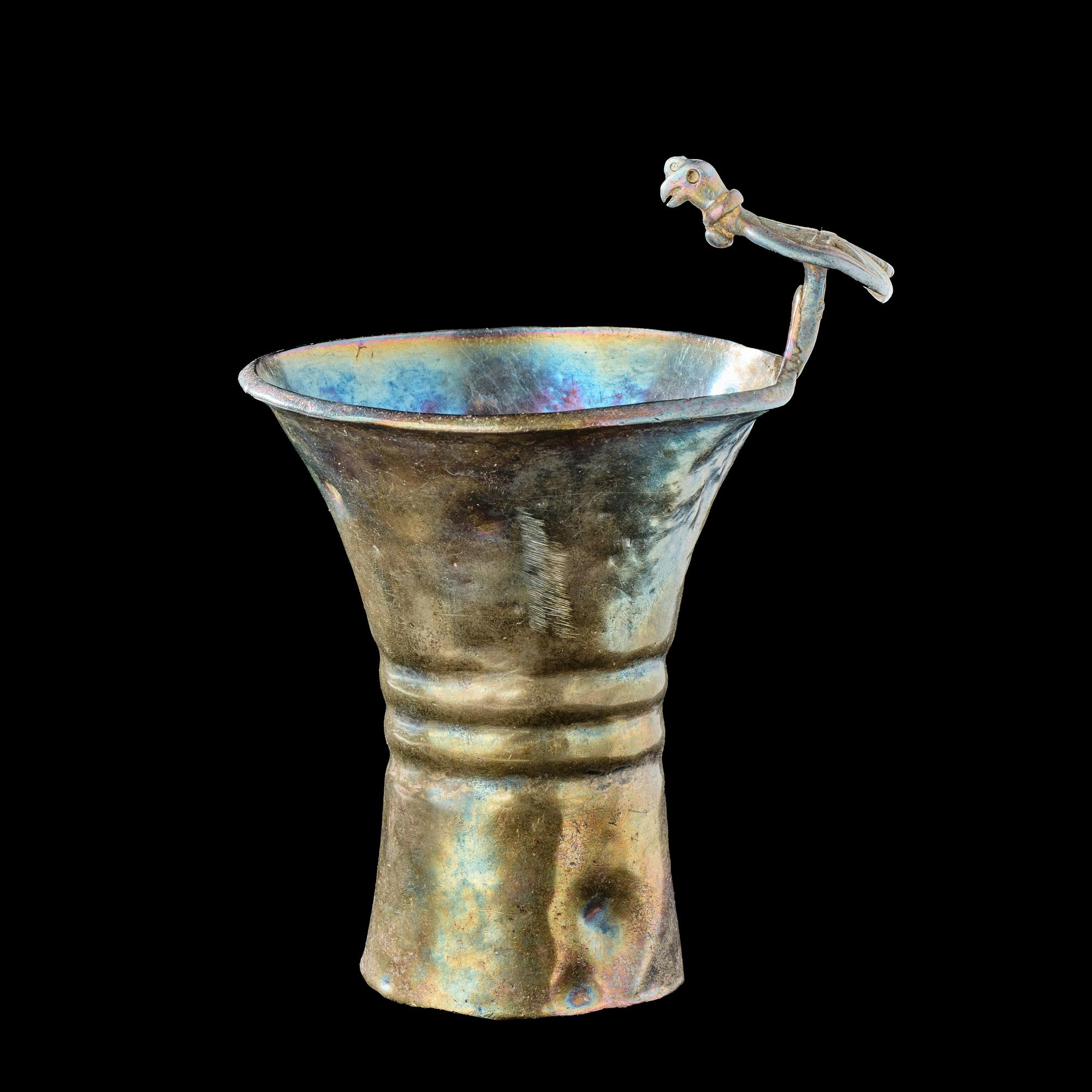 A Chimu or Inca Silver Vessel