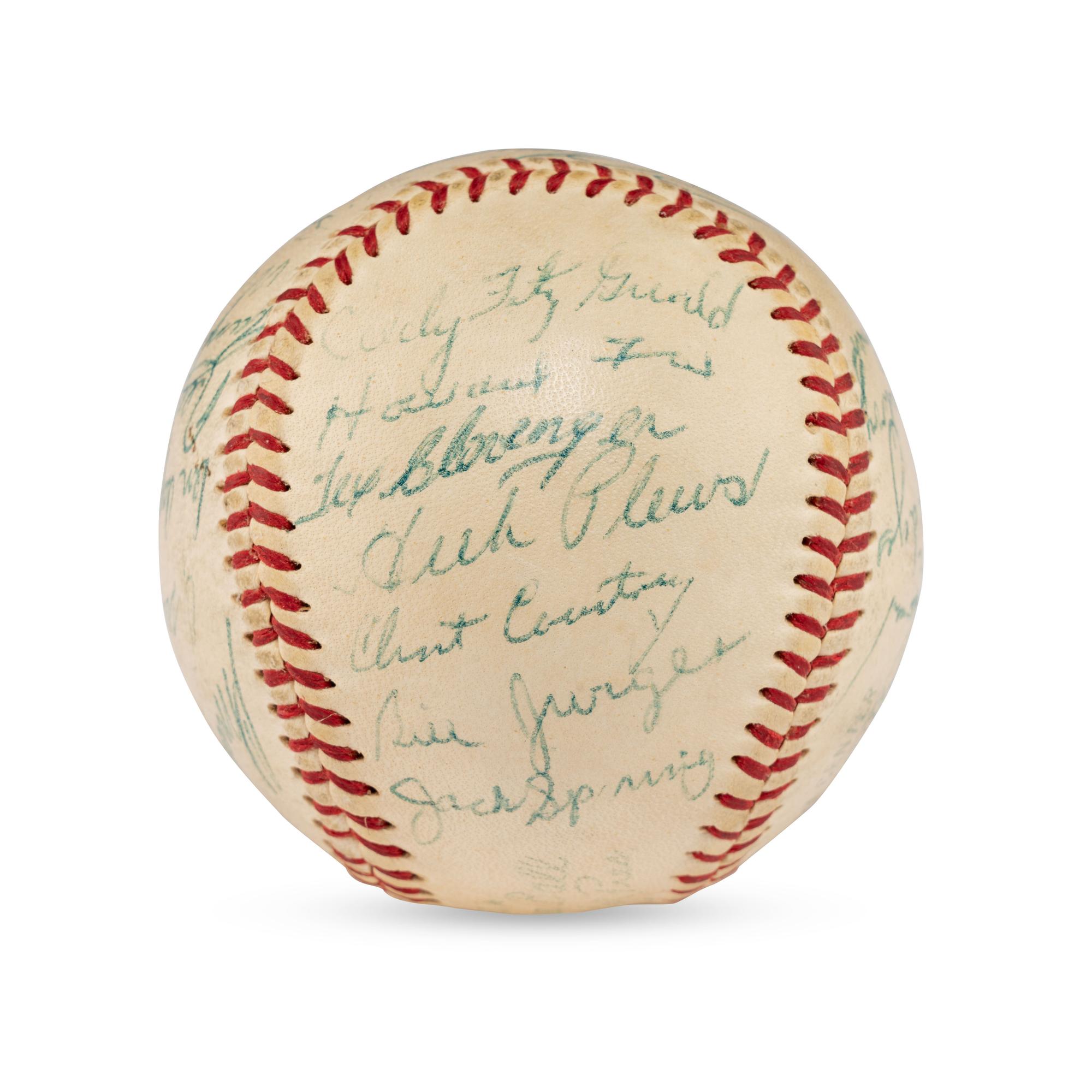 A 1958 Washington Senators Team Signed Autograph Baseball