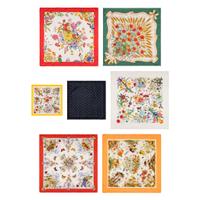Gucci, Five Silk & Two Cotton Scarves