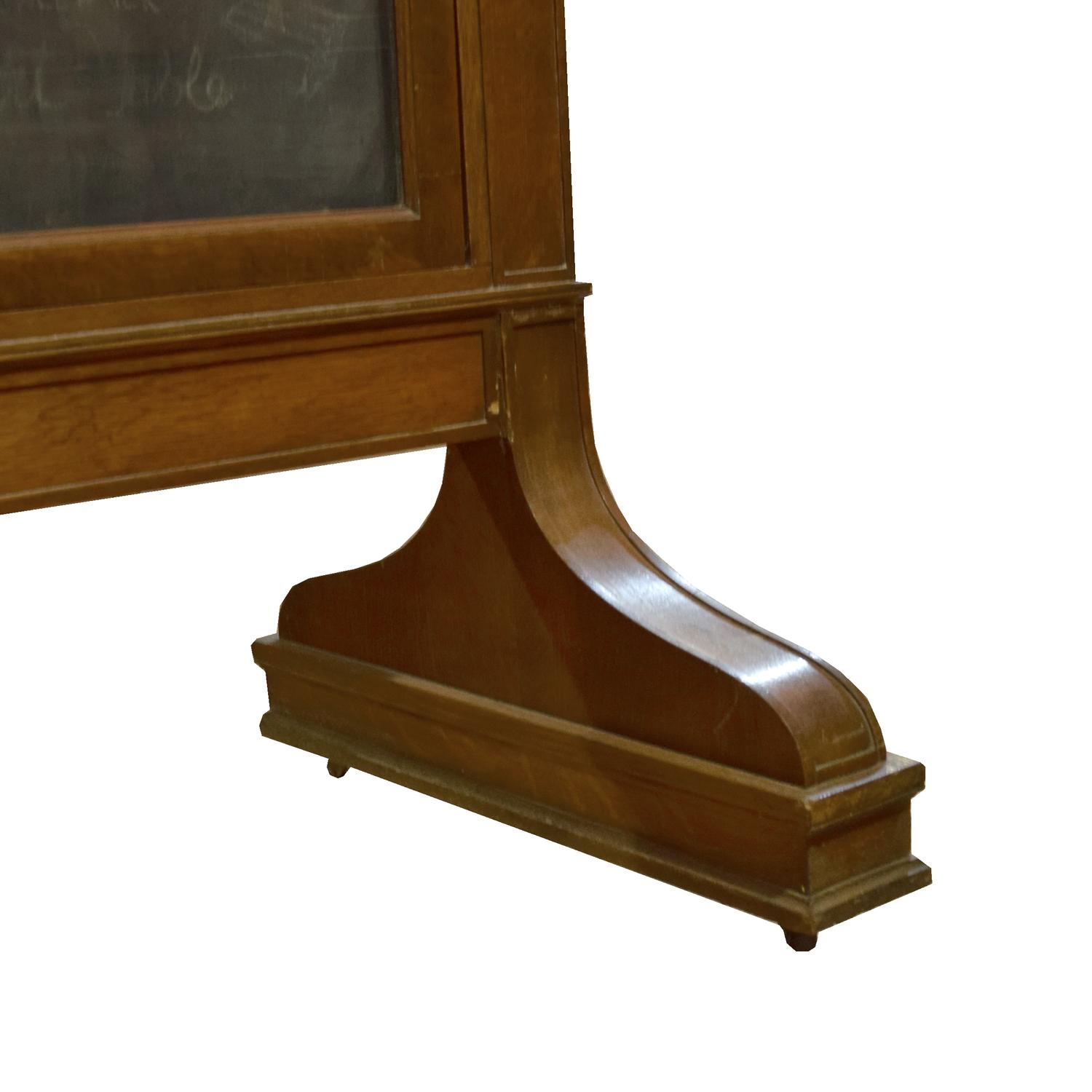 An Oak and Glass Display Board from Chicago's Union Station 47" W x 31" D x 81" H — United States, 20th Century