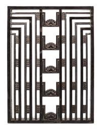 An Art Deco Cast Iron Elevator Grill, Holabird & Root Height 11 inches. — CIRCA 1928