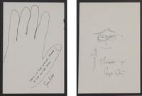 (Cartoon Art) SISKEL, Gene (1946-1999) and Roger Ebert (1942-2013). Unique sketches done by Gene Siskel and Roger Ebert.