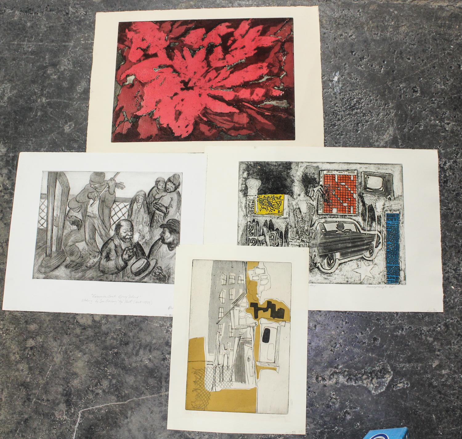 A Group of 20th Century Prints by Various Artists various sizes
