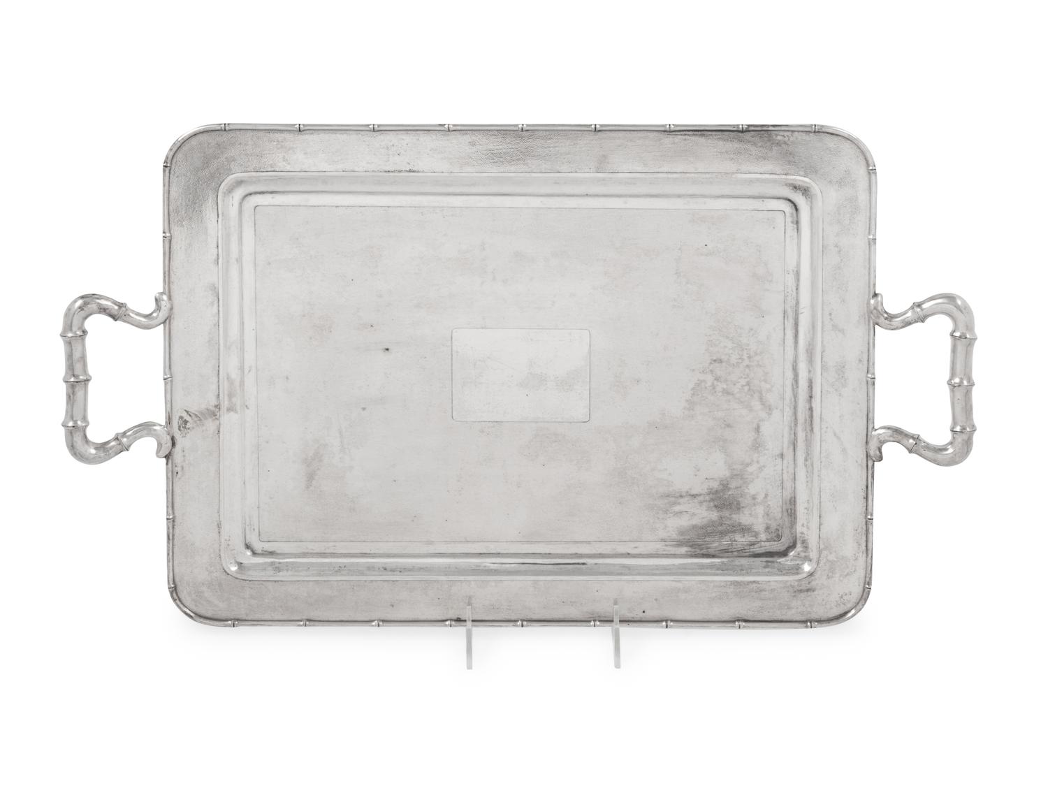 A Chinese Export Silver Platter