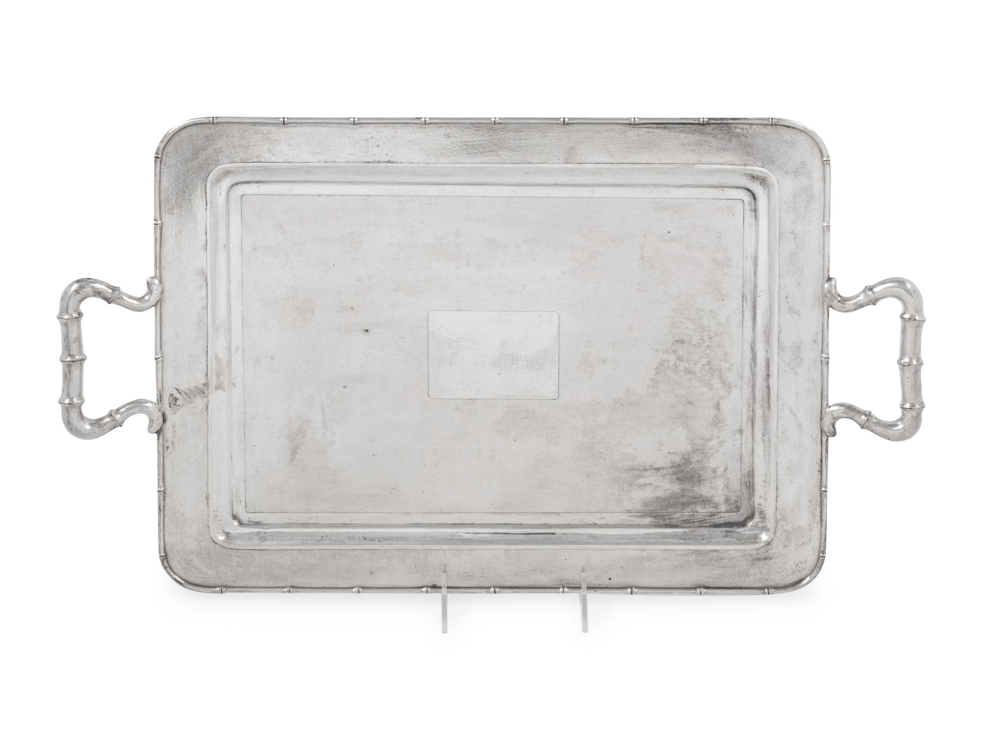 A Chinese Export Silver Platter