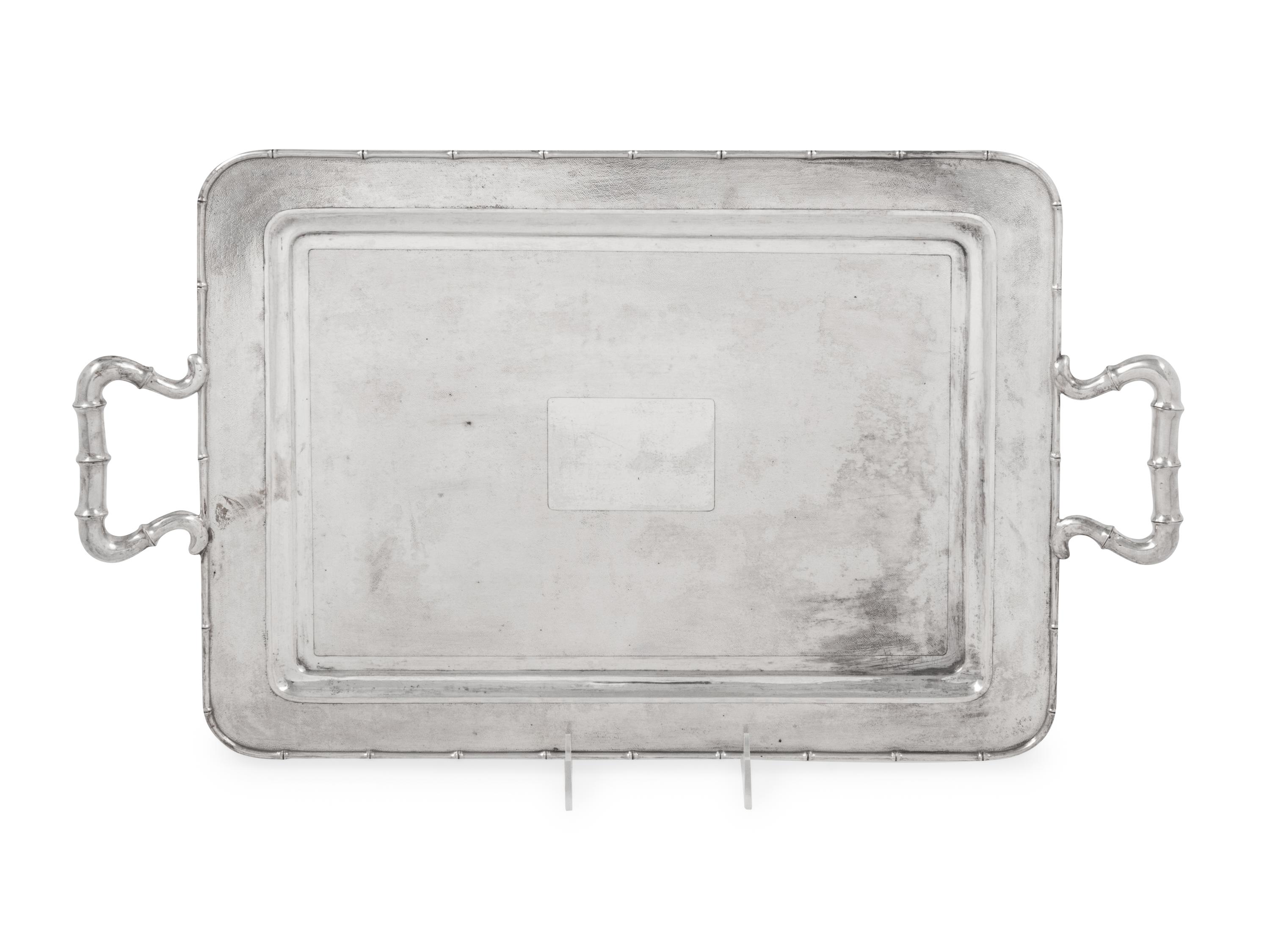 A Chinese Export Silver Platter