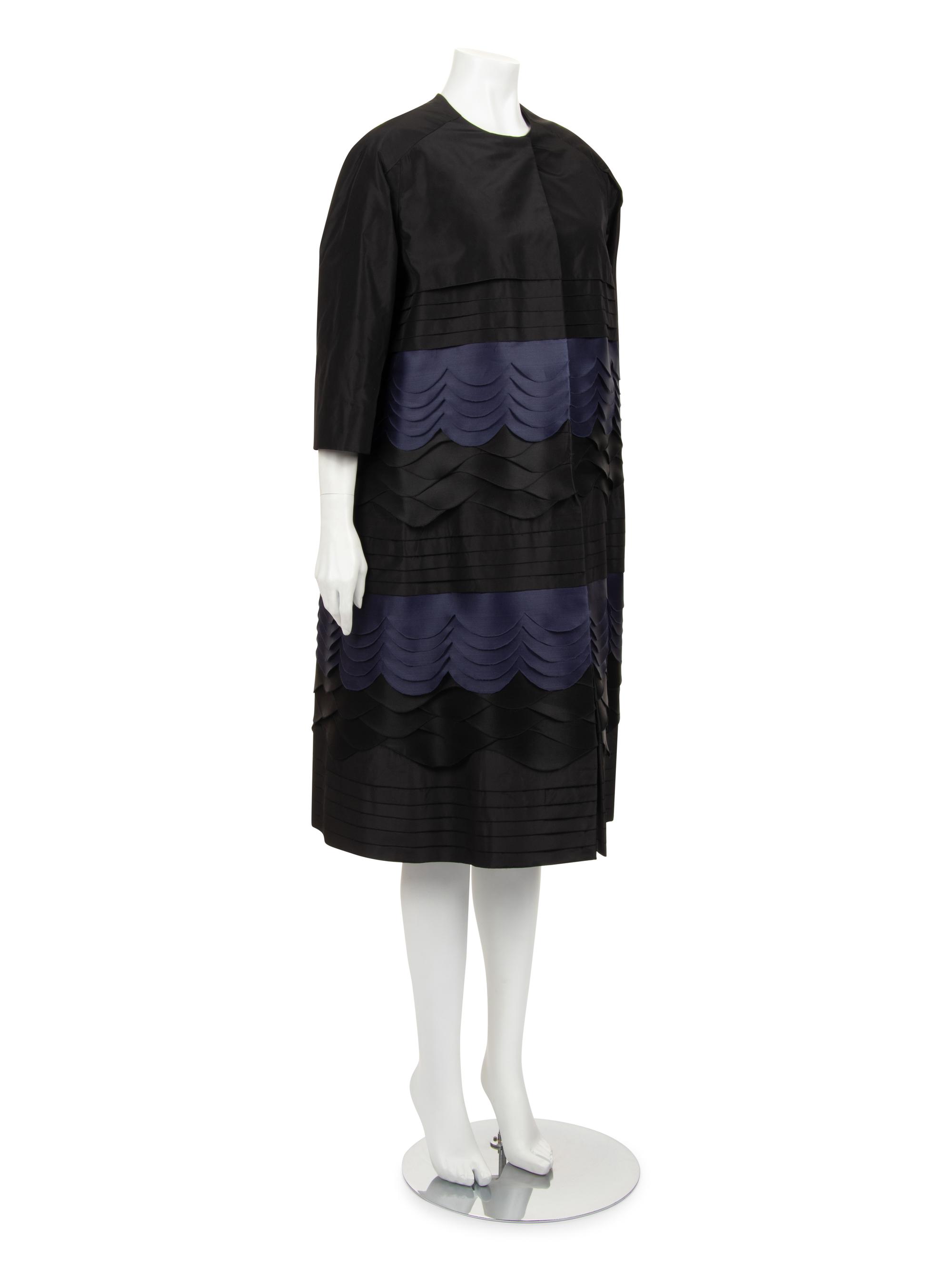 Christian Dior Haute Couture Two-Piece Ensemble: Cap Sleeve Shift Dress and Scalloped Banded Taffeta Coat, Spring/Summer 2012