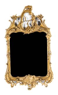 A Rococo Giltwood Mirror Height 32 1/2 x width 19 1/4 inches. — LIKELY 18TH CENTURY