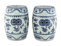 A Pair of Chinese Porcelain Garden Seats