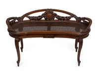 A Louis XV Style Caned Bench — 20TH CENTURY