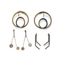 ART SMITH AND BETTY COOKE, MODERNIST, MIXED METAL EARRINGS