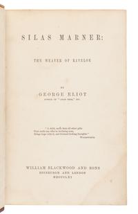 ELIOT, George (1819-1880). Silas Marner: The Weaver of Raveloe. Edinburgh & London: William Blackwood and Sons, 1861.