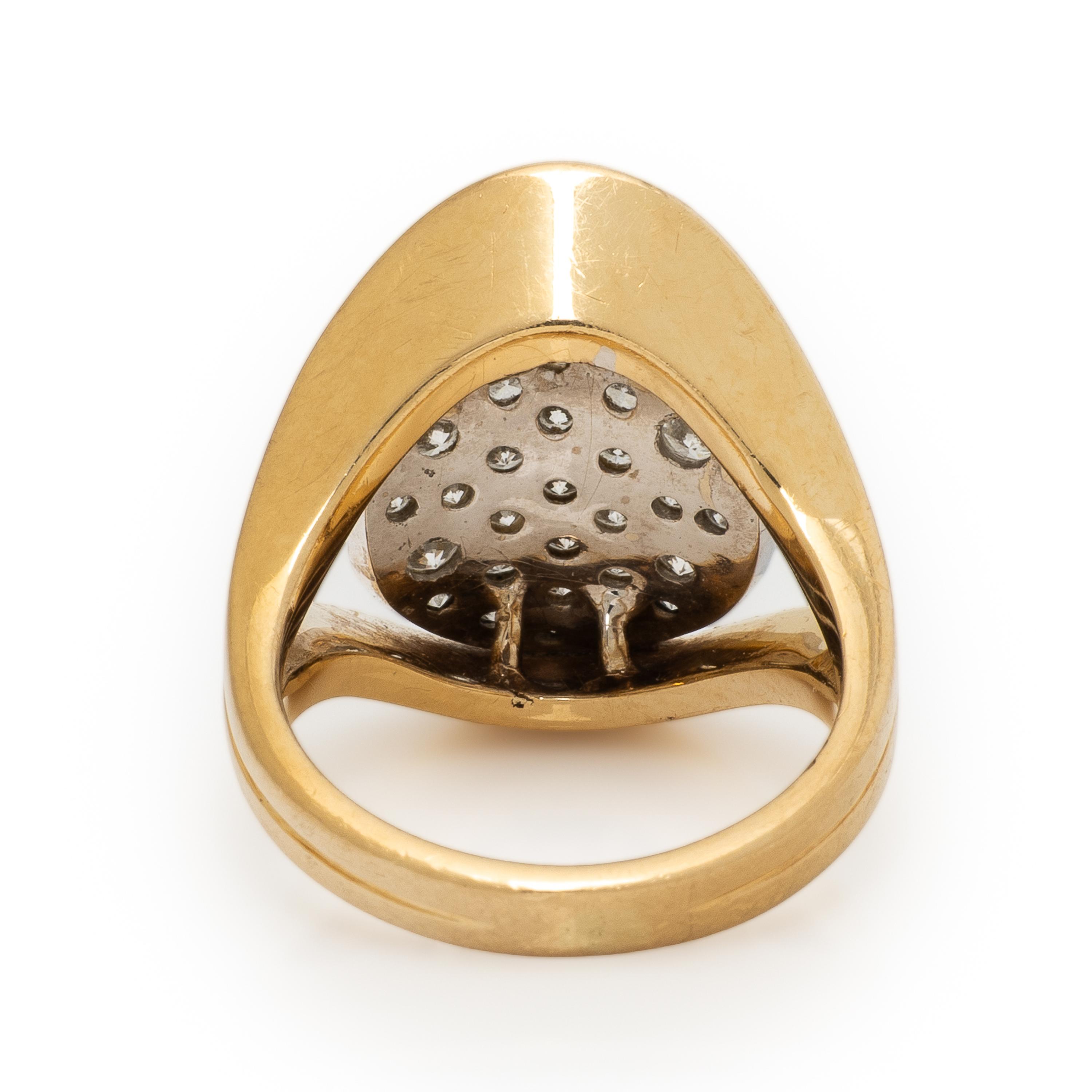Diamond and Yellow Gold Ring