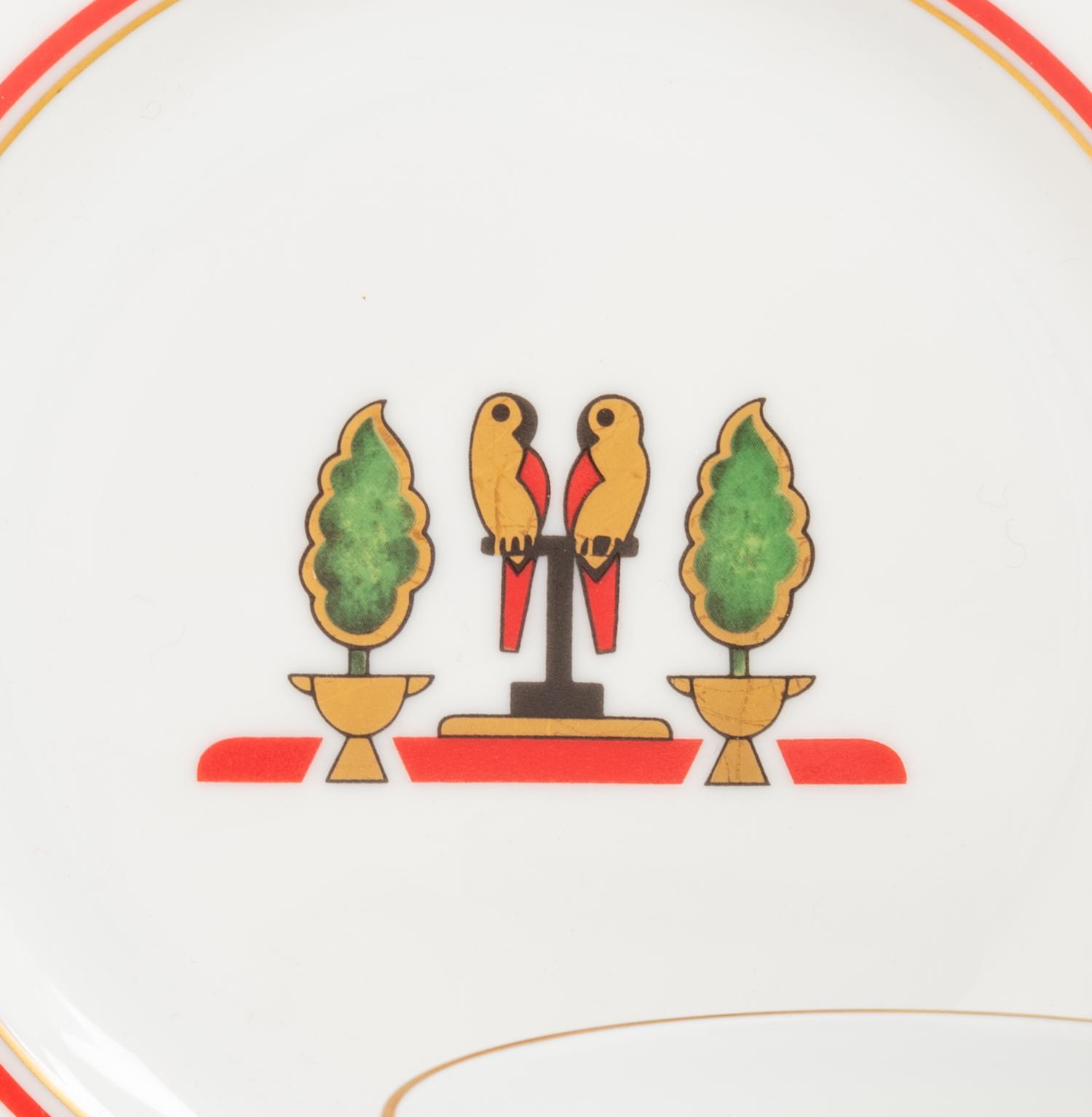A Cartier La Maison de Louis Porcelain Dinner Service for Twelve