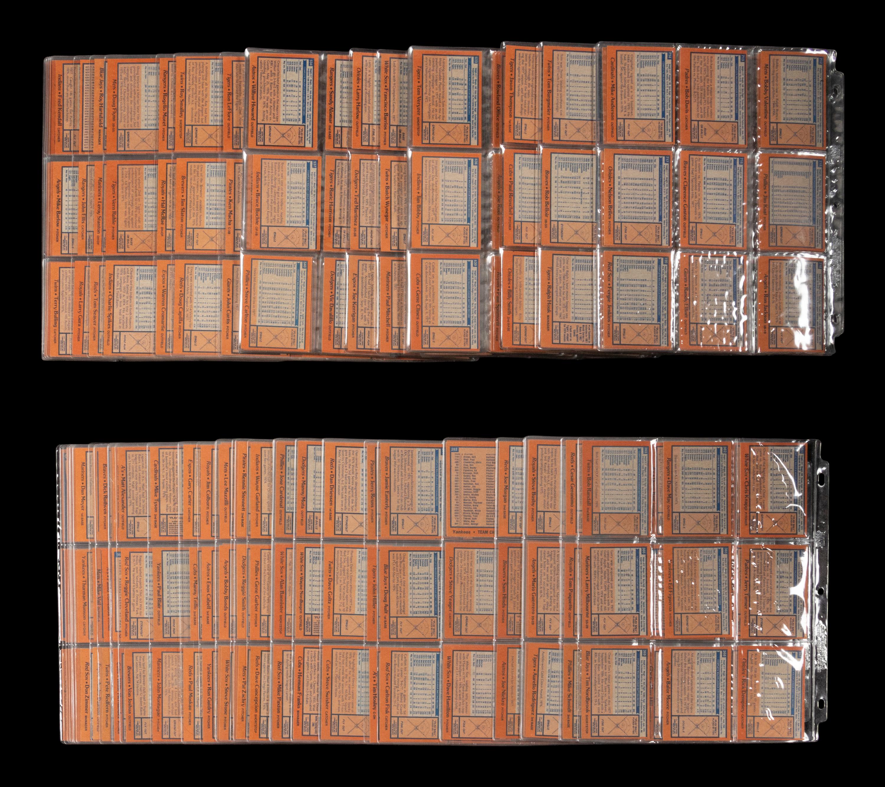 A Complete Set of 1978 Topps Baseball Cards (726/726)