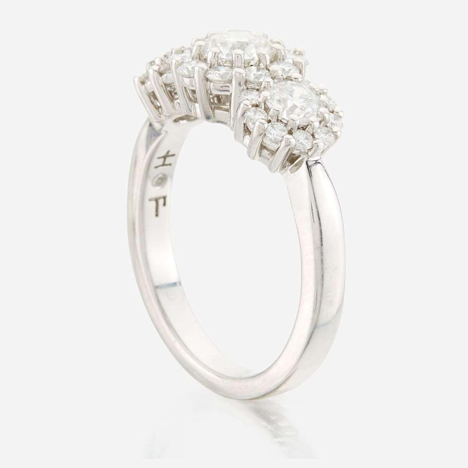A diamond and white gold ring, Hearts on Fire
