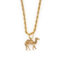 Yellow Gold Chain Necklace with Camel Pendant