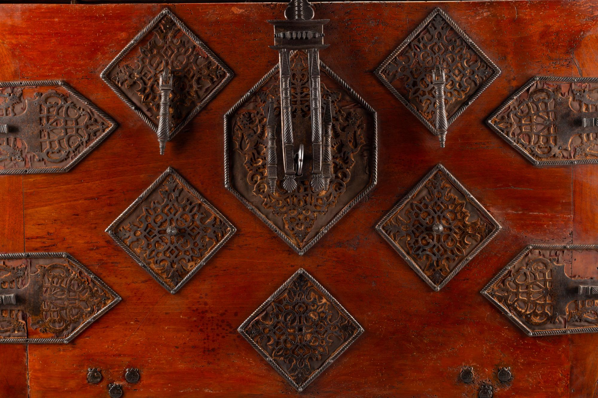 A Spanish Baroque Walnut Vargueño on Stand