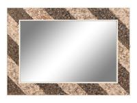 A Shell Veneered White Lacquer-Finished Mirror