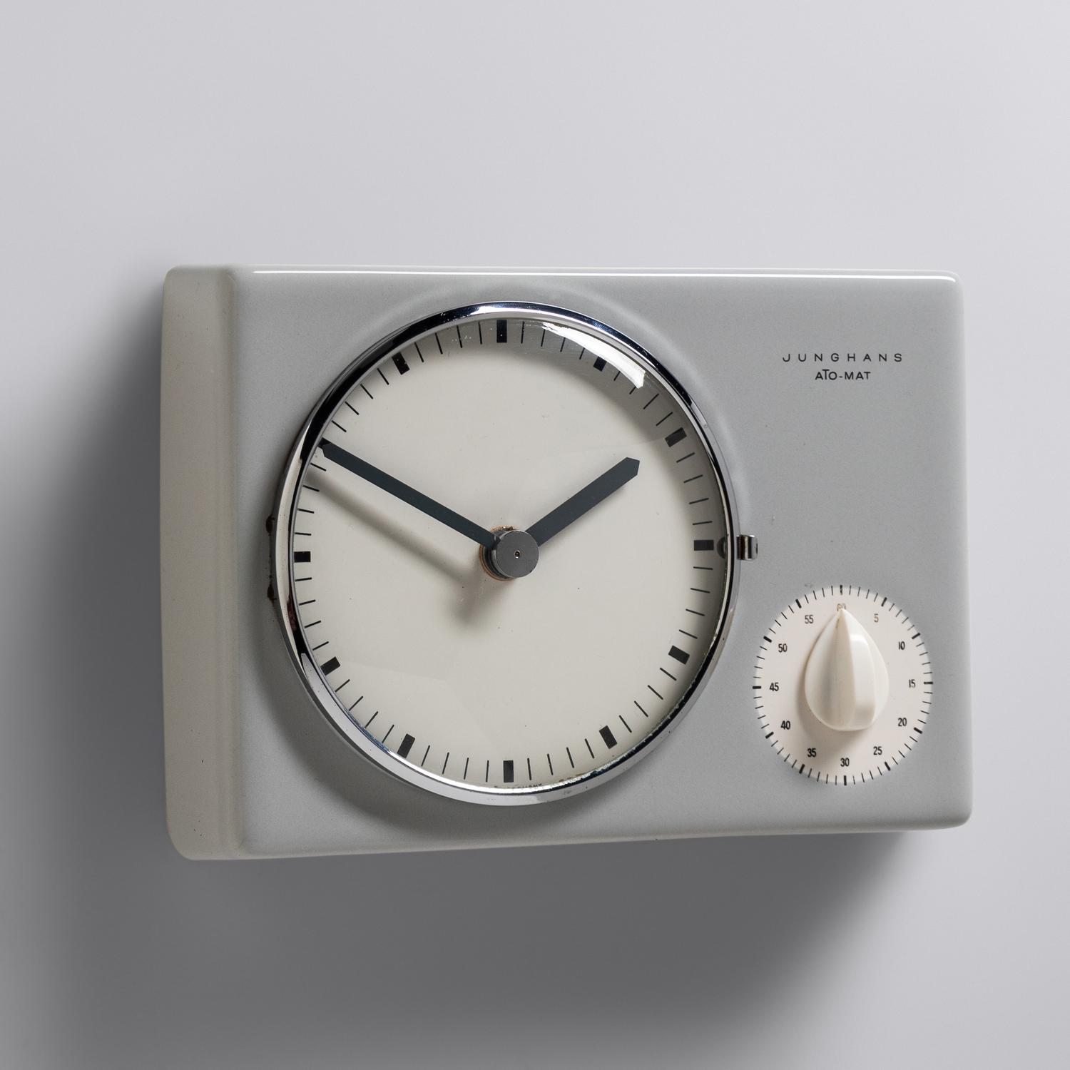 'Ato-Mat' Wall Clock and Timer Junghans, Germany