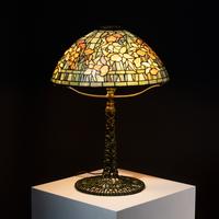 Desk Lamp with Daffodil shade and Ginkgo Berry base