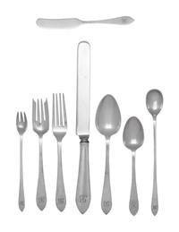 A Tiffany and Co. Faneuil Silver Flatware Set