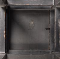 A Pair of Chinese Black Lacquered Mother-of-Pearl Inlaid Square Stands, Xiangji, 19th Century 清中晚期 黑漆嵌螺鈿蓮紋方几一對
