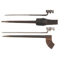 Lot of Two Civil War Import Bayonets with Scabbards