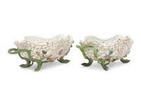 A Pair of Meissen Porcelain Baskets