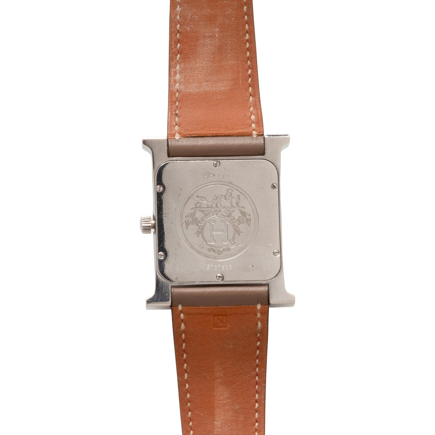 HERMÈS, REF. HH1.810 STAINLESS STEEL 'HEURE H' DATE WATCH