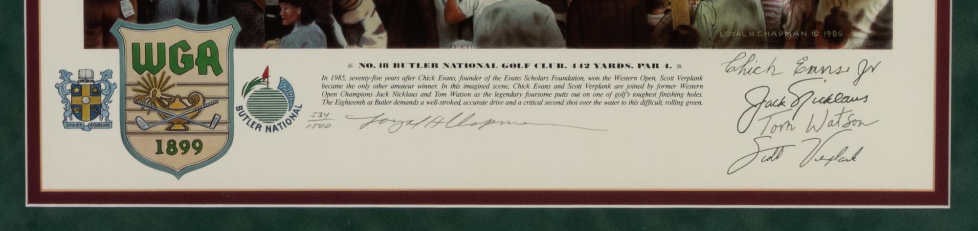 A Loyal Champman 1985 Western Golf Open 18th Hole Signed Autograph Limited Edition Print