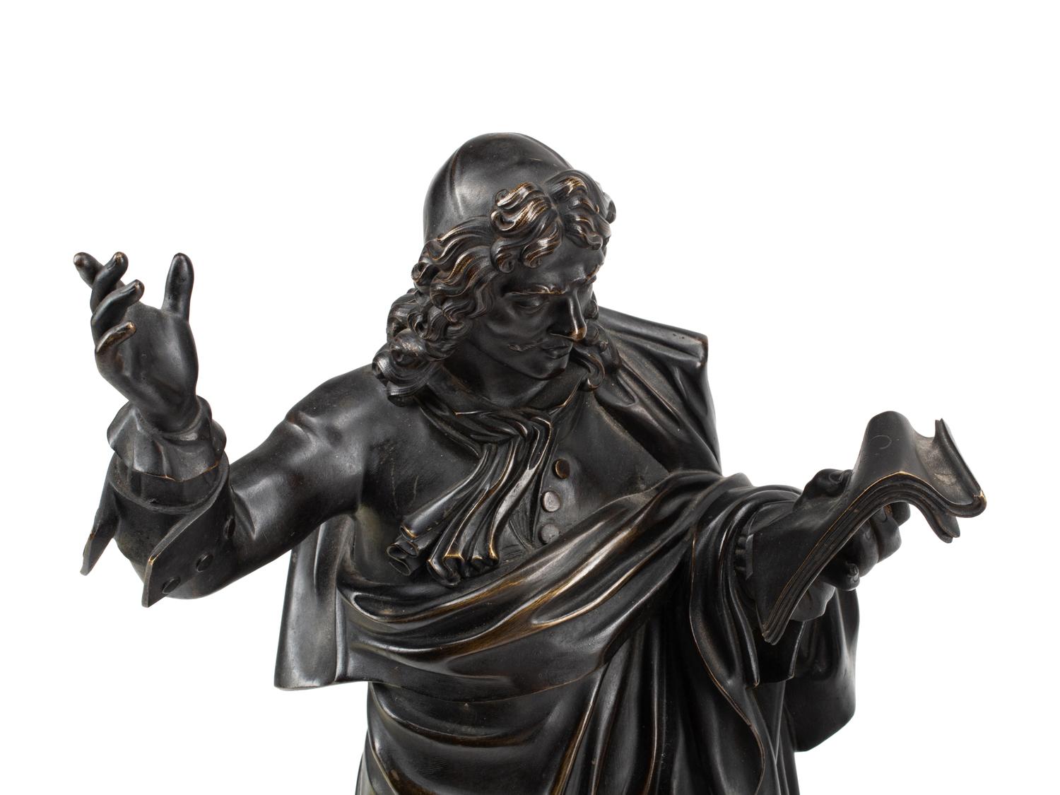 A Pair of French Patinated Bronze Figures of Gentlemen