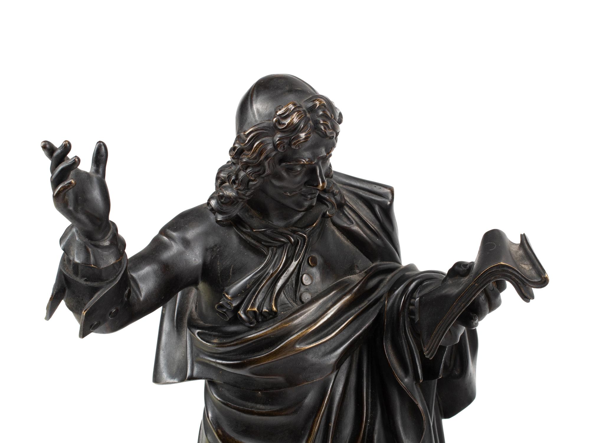 A Pair of French Patinated Bronze Figures of Gentlemen