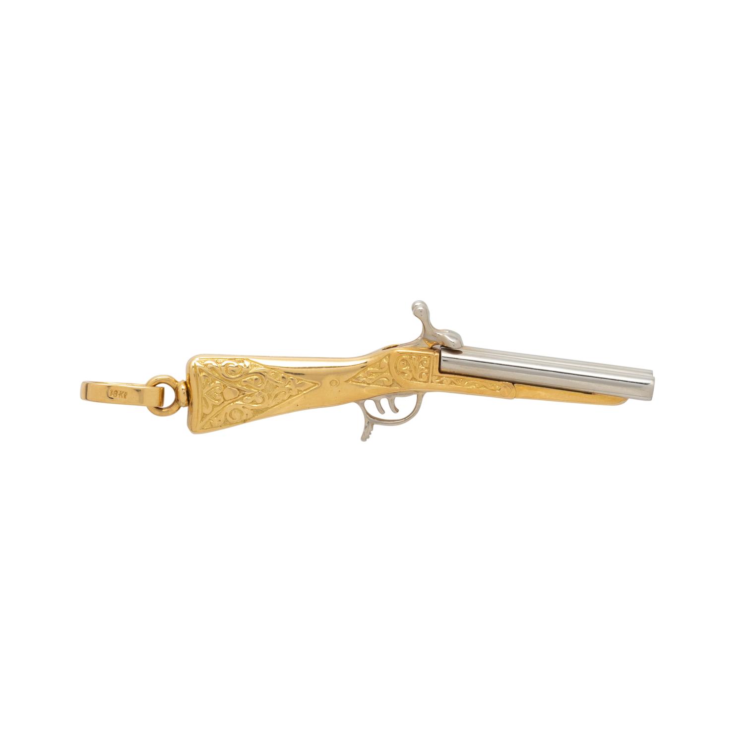BICOLOR GOLD GUN CHARM