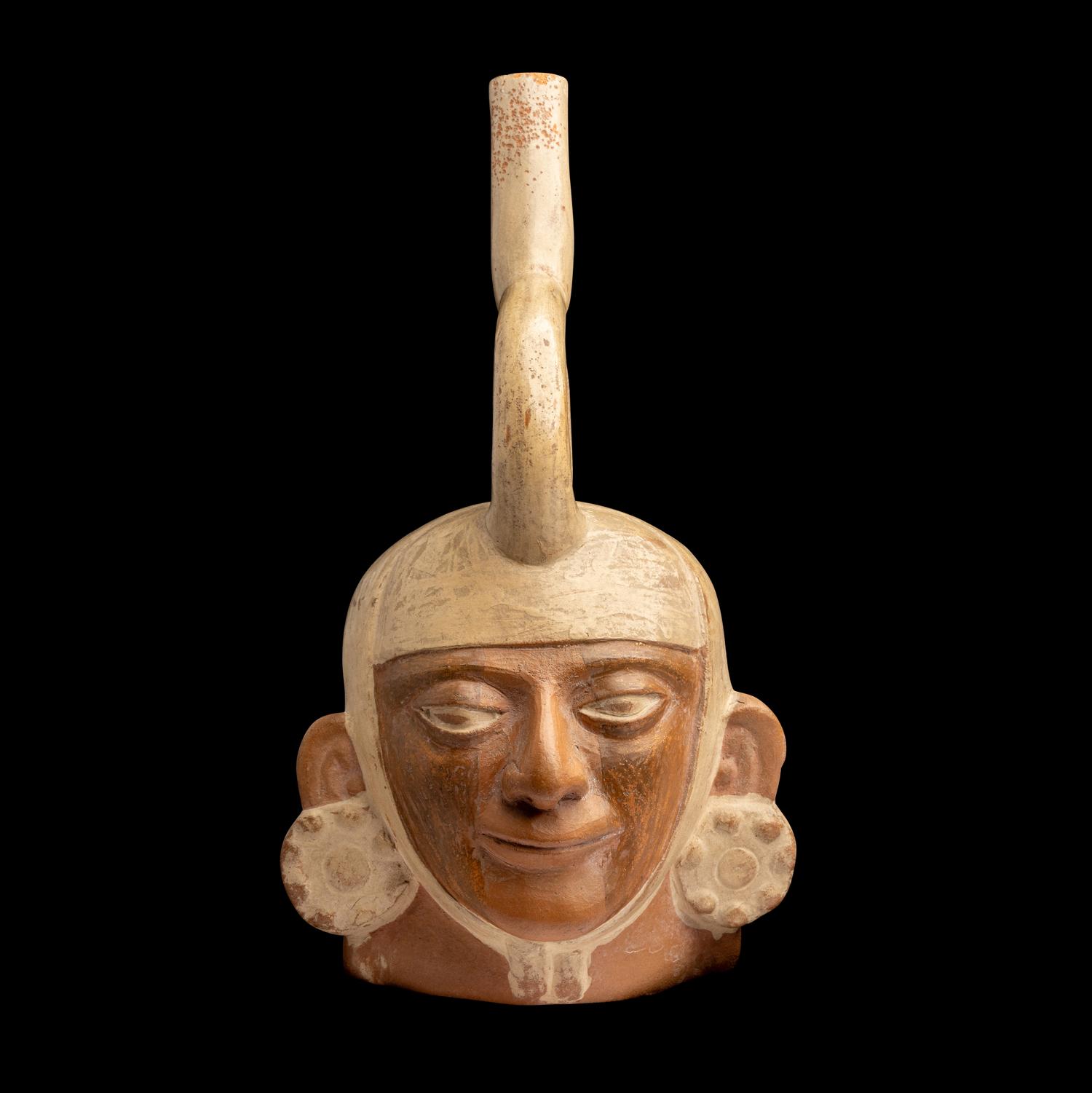 A Moche Stirrup Vessel in the Form of a Warrior