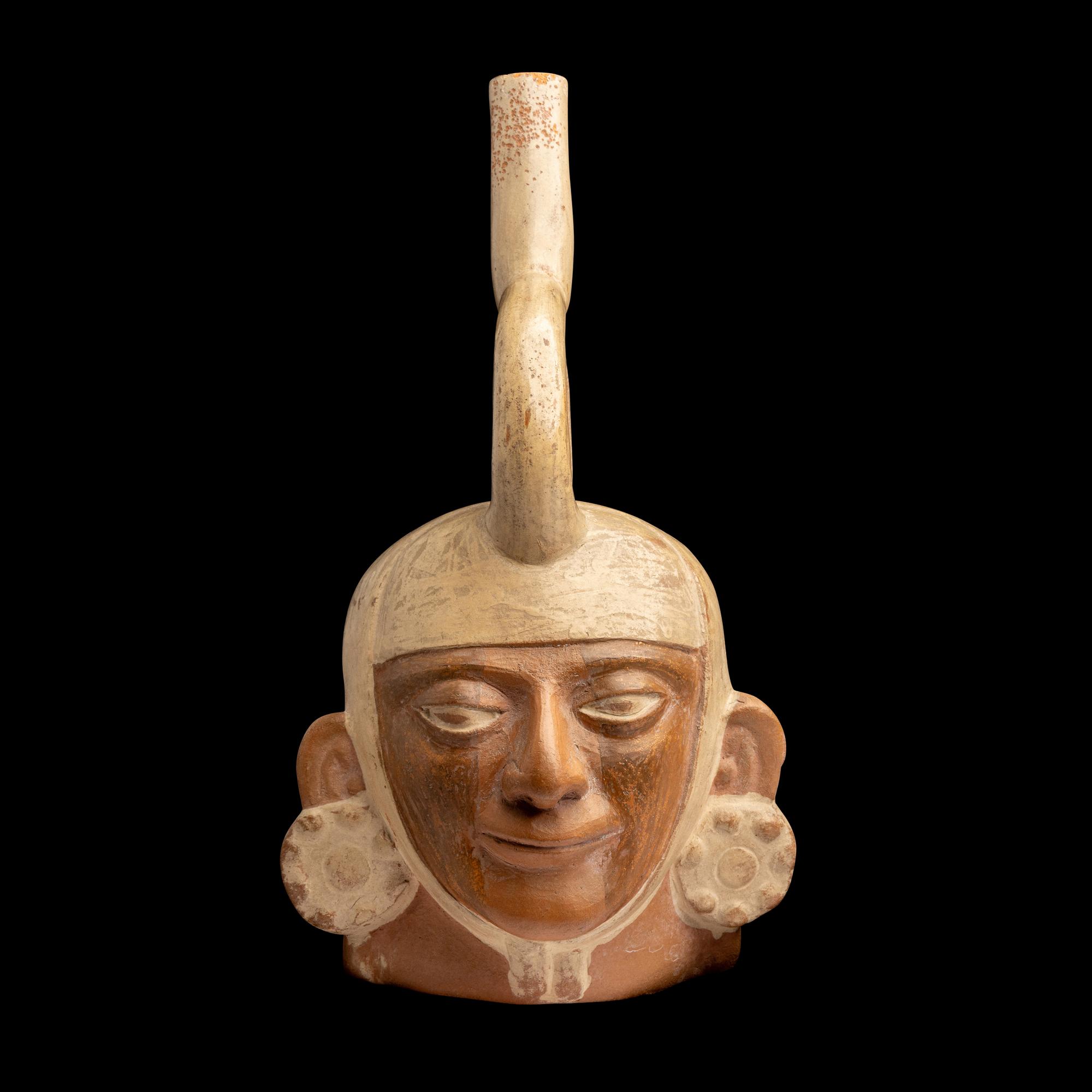 A Moche Stirrup Vessel in the Form of a Warrior