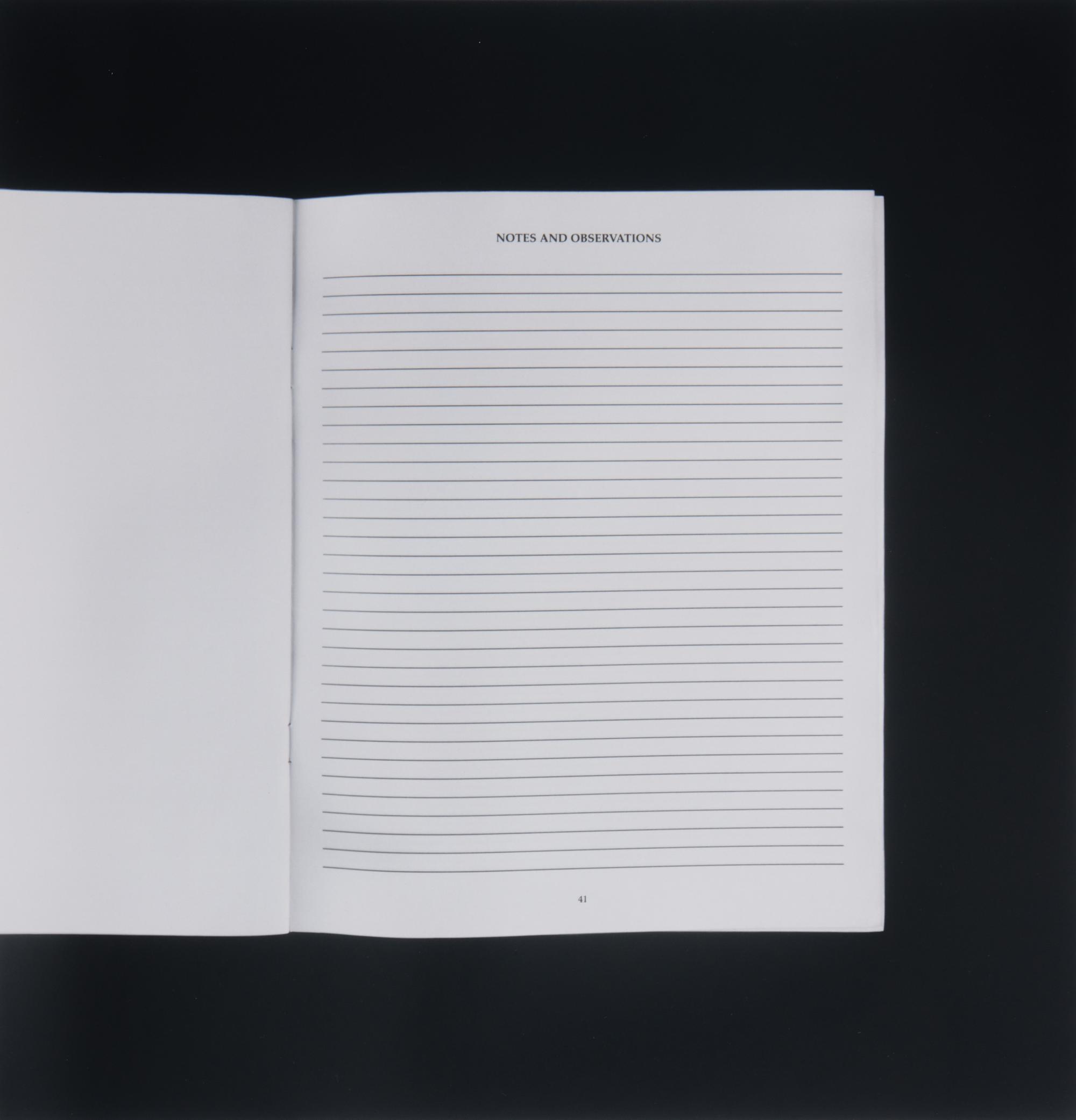 Notes and Observations (Page 41) (from BAM Photography Portfolio IV ), 2009